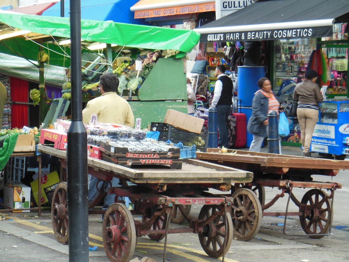 The Brixton street market is a community market run by local traders where you’ll find people and food of every colour and nationality.