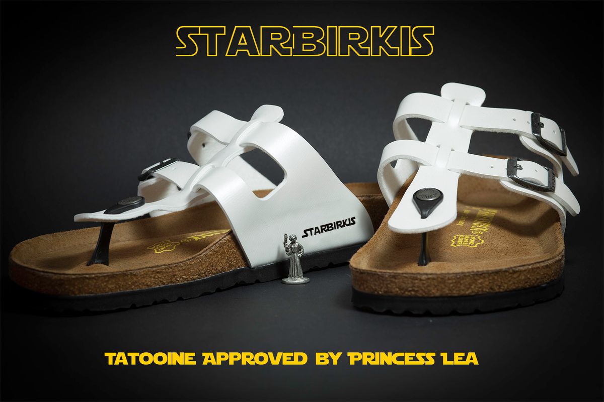 Two of my favorite topics meet in one picture: star wars and birkenstock sandals. 