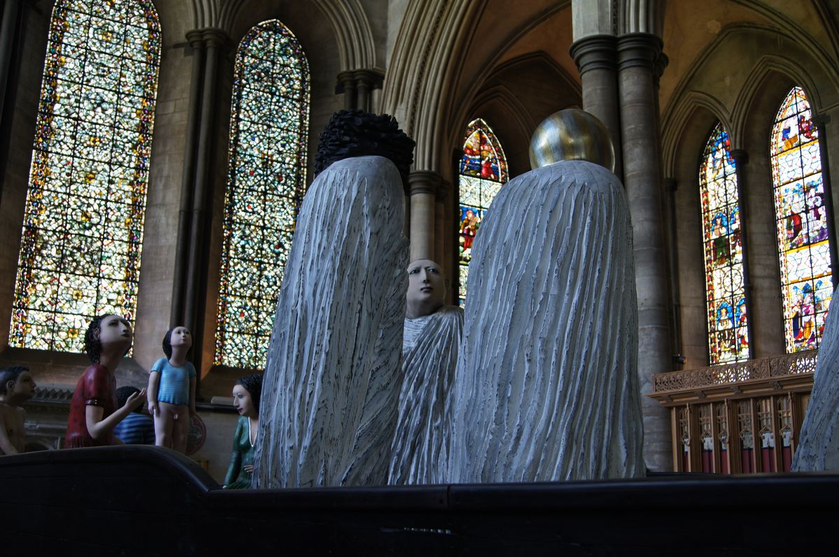 The longest journey ,sculptures in Salisbury Cathedral