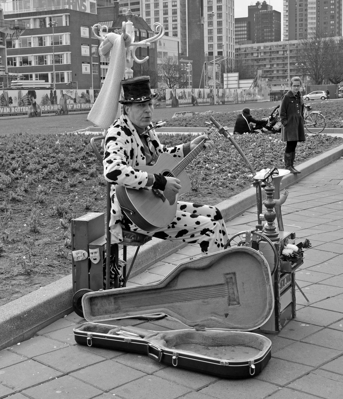 straatmuzikant in Rotterdam