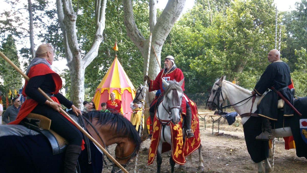 Knights in Pennautier, Languedoc, France
